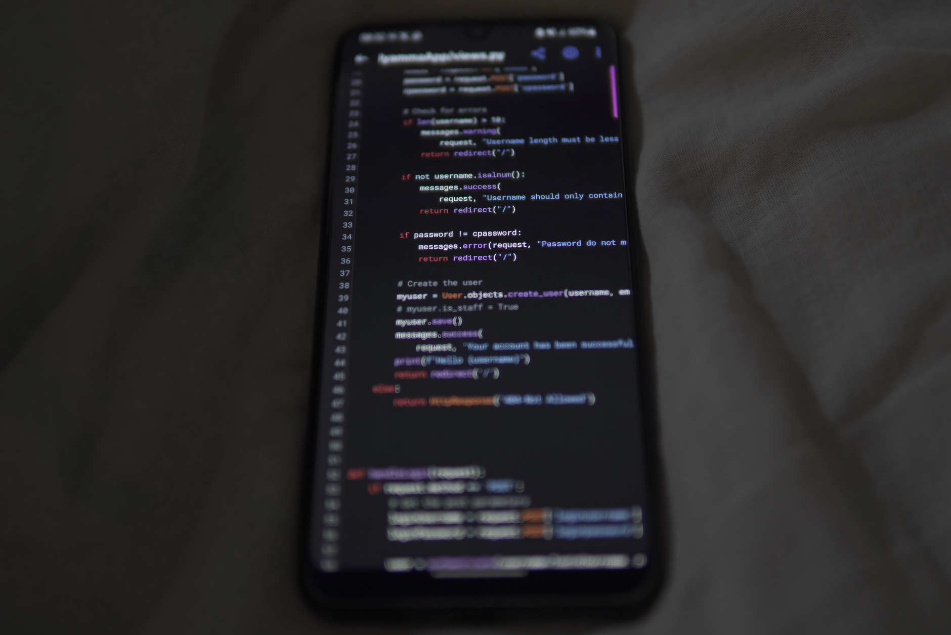 Code d'authentification reçu sur mobile