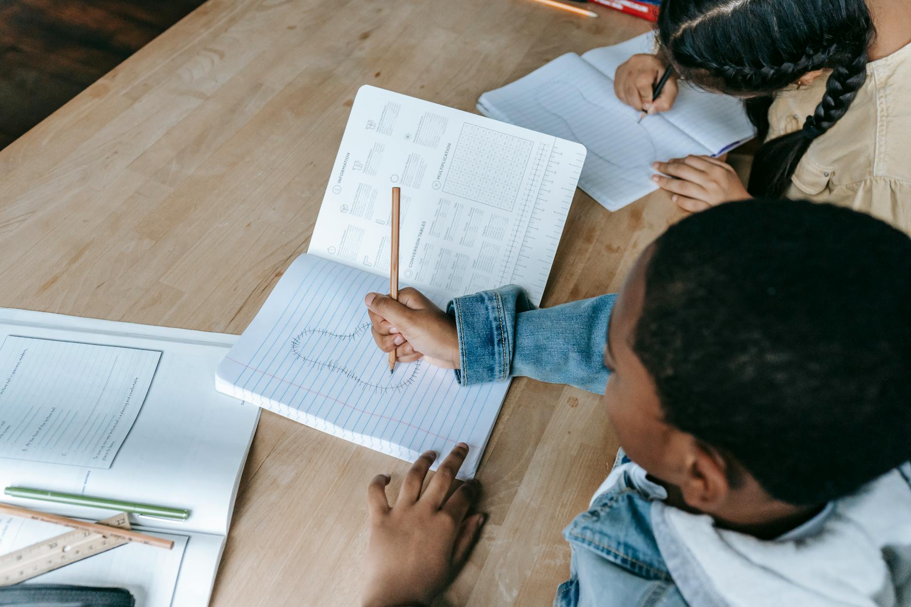 Carnet de notes et environnement de travail studieux