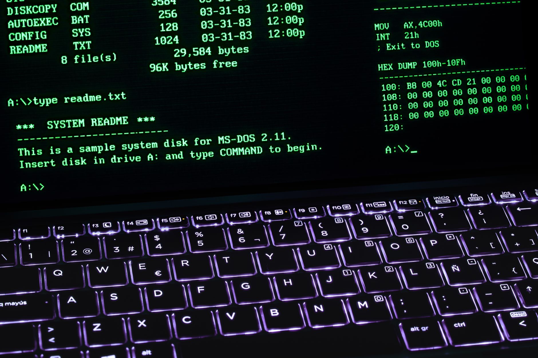 Terminal Linux affiché sur écran d'ordinateur